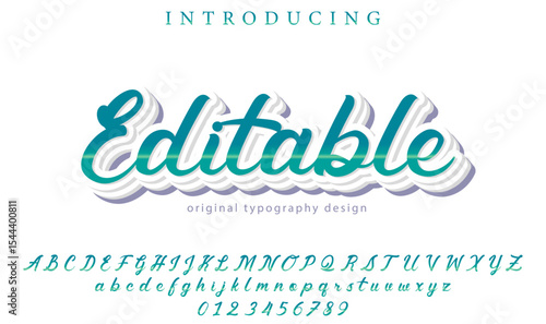 Editable Font – Stylish Script Typeface with Bold Modern Brush Lettering
