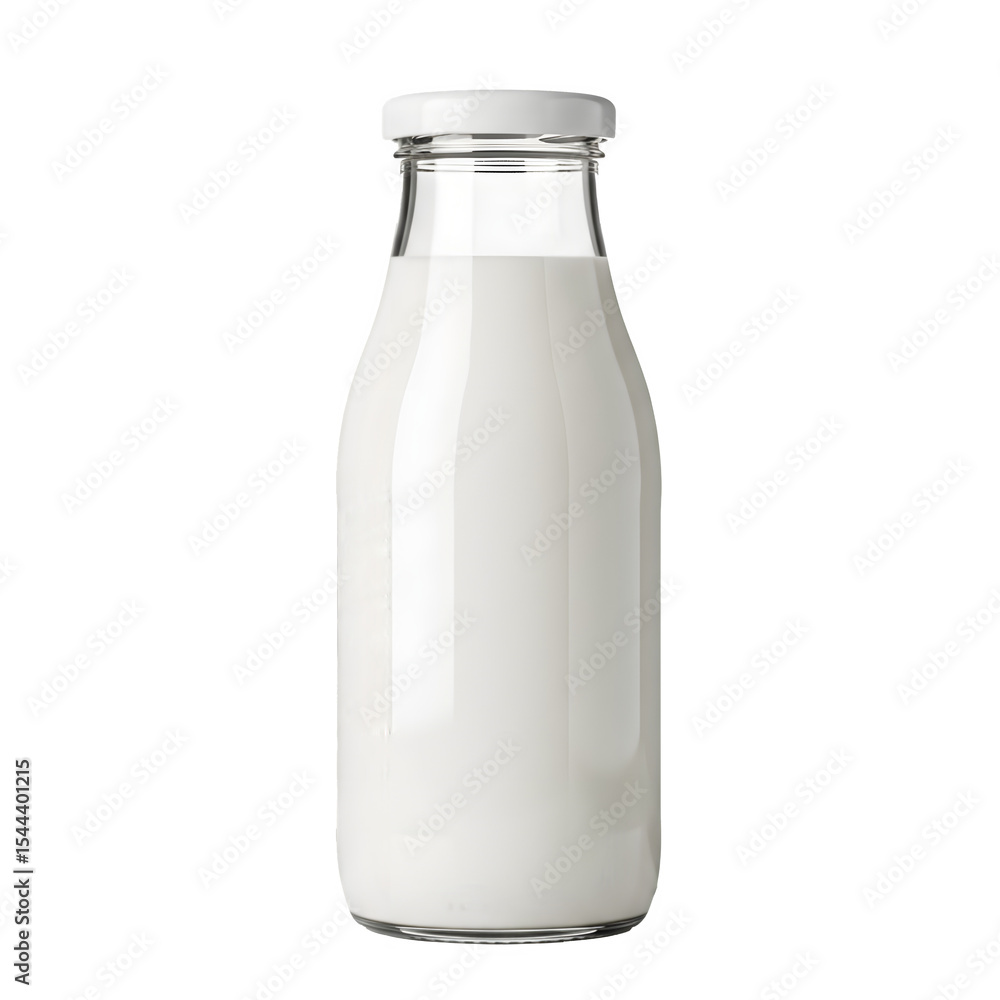Milk in a bottle with a white background
Milk in a bottle with a white background