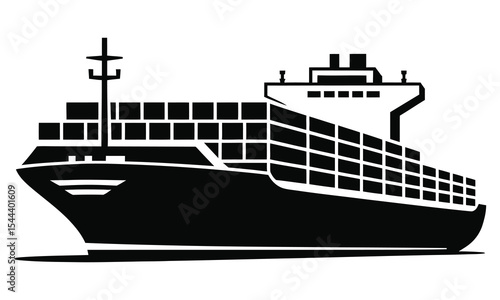 silhouette of a ship
