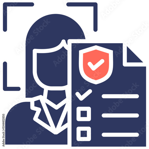 Kyc Verification glyph color icon