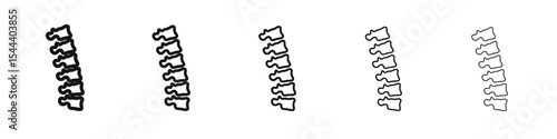 Spine icon vector outline set illustration sign