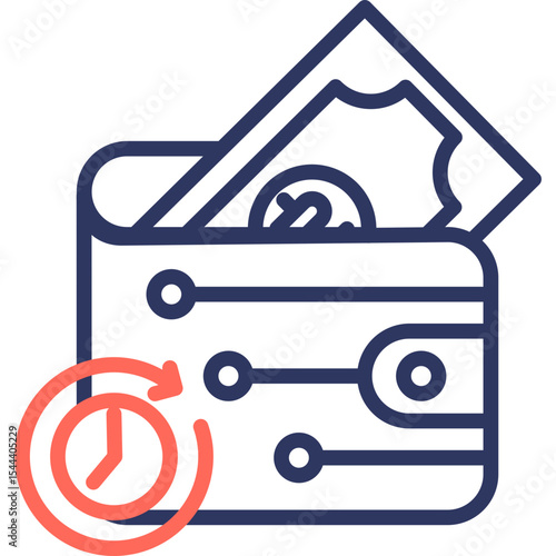 Buy Now Pay Later line color icon