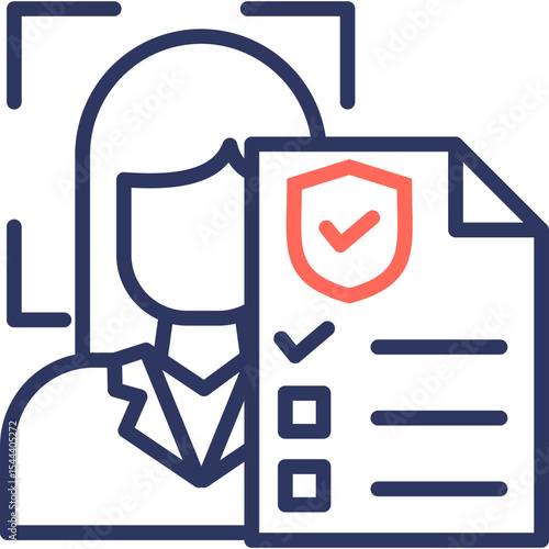 Kyc Verification line color icon