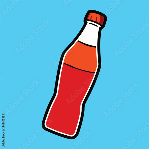 Cartoon Style Cola Bottle Design bottle of champagne