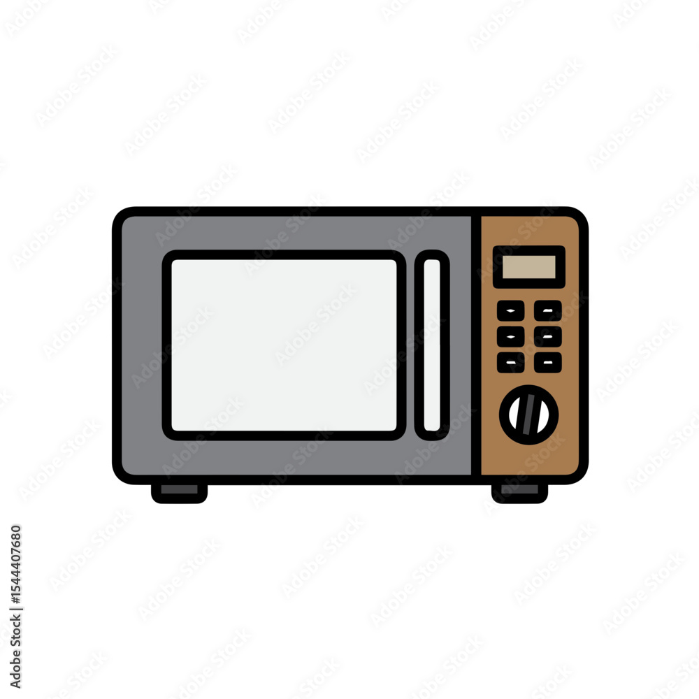 Simple Microwave Oven Icon Vector Illustration of a Modern Kitchen Appliance Simple Microwave Oven Icon Vector Illustration of a Modern Kitchen Appliance