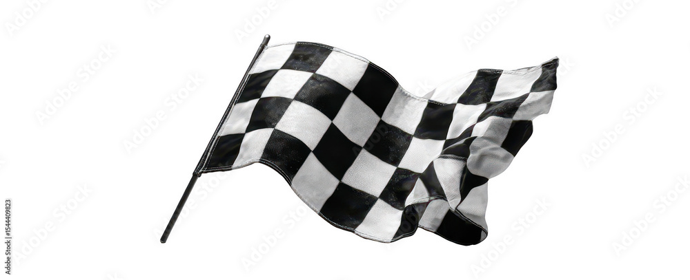 Obraz premium Checkered Flag Waving Race