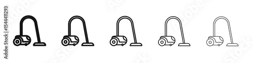 Vacuum cleaner Icon vector outline set illustration sign