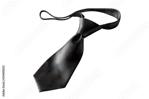 Black tie, smooth, draped