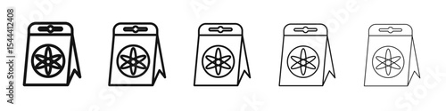 Washing powder icon vector outline set illustration sign