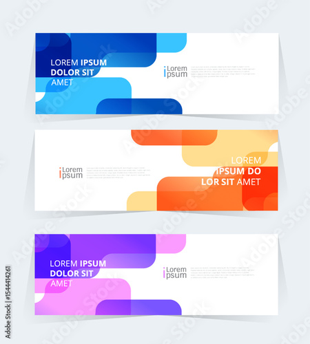 Geometric banner design with Vector presentation template.