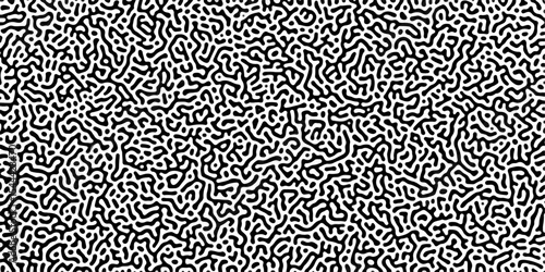 Abstract Reaction-diffusion Turing pattern natural texture gray gradient color scheme. Linear design with biological algorithm psychedelic background. Reaction-diffusion or truing patter	