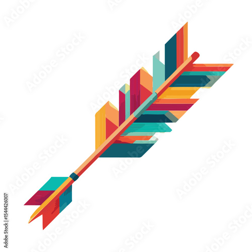 Vector illustration of arrow isolated in White Background, arrow vector