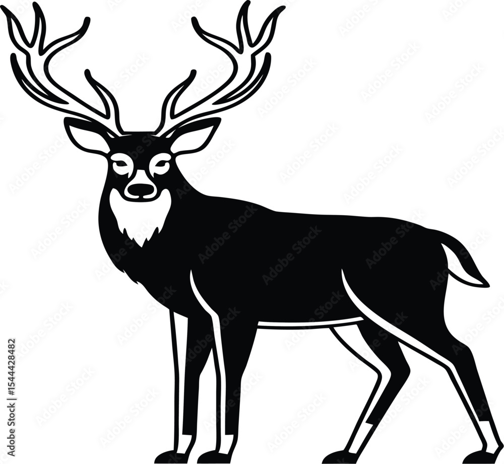 Fototapeta premium deer silhouette vector
