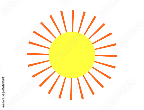 シンプルな太陽のアイコンイラスト素材