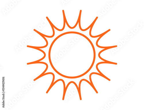 シンプルな太陽のアイコンイラスト素材
