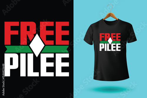 free free palestine flag t-shirt design vector banner