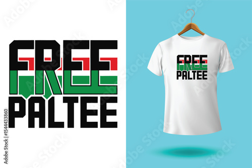 free free palestine flag t-shirt design vector banner
