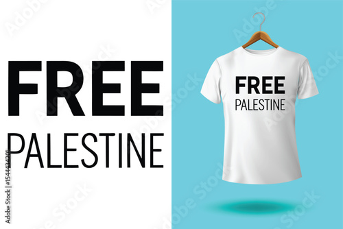 free free palestine flag t-shirt design vector banner