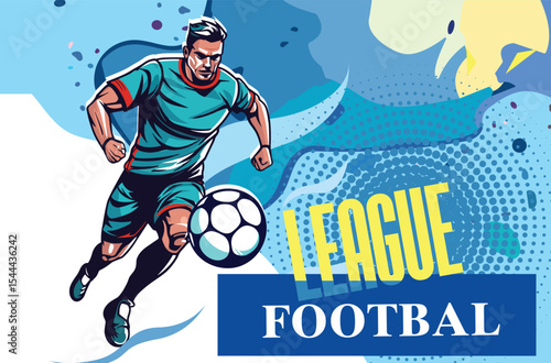 Football, Soccer tournament poster. Football poster and flyer templates vector file.
