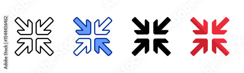 Minimize icon sheet multiple style collection