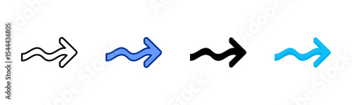 Wave Arrow icon sheet multiple style collection