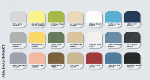 Paralegal Color Palette, Paralegal Color Guide Palette with Color Names. Catalog Samples Paralegal RGB HEX codes and Names. nice and clean genuine Colors Palette, Fashion Trend Color Palette Vector