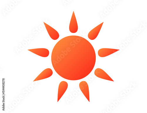 シンプルな太陽のアイコンイラスト素材