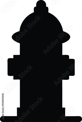 Fire Hydrant icon, Fire hydrant silhouette vector illustration