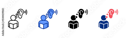 Listening icon sheet multiple style collection