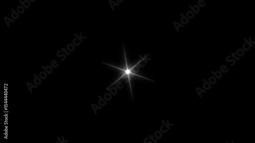 Green Screen Sparkling Stars Animation. Flat Vector Doodle Style Twinkling Stars in 4K Seamless Looping Motion