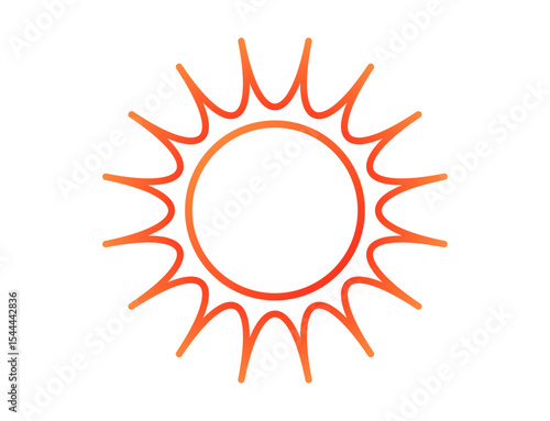 シンプルな太陽のアイコンイラスト素材