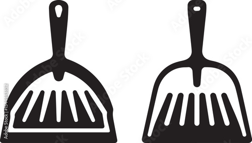 Dual Dustpan Silhouettes - Versatile Cleaning Tools for Home & Office