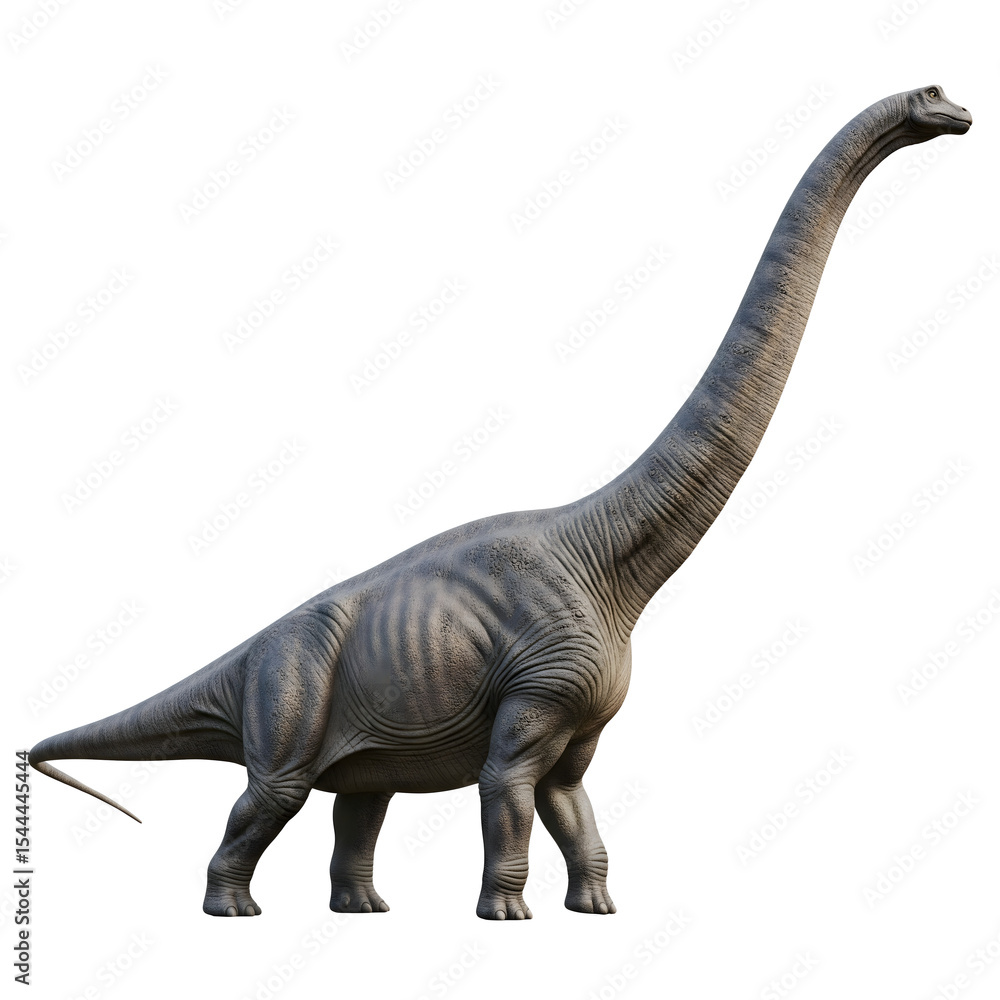 Fototapeta premium Detailed 3d render of a mamenchisaurus dinosaur on white background
