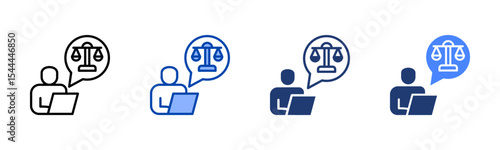 Legal Advice icon sheet multiple style collection