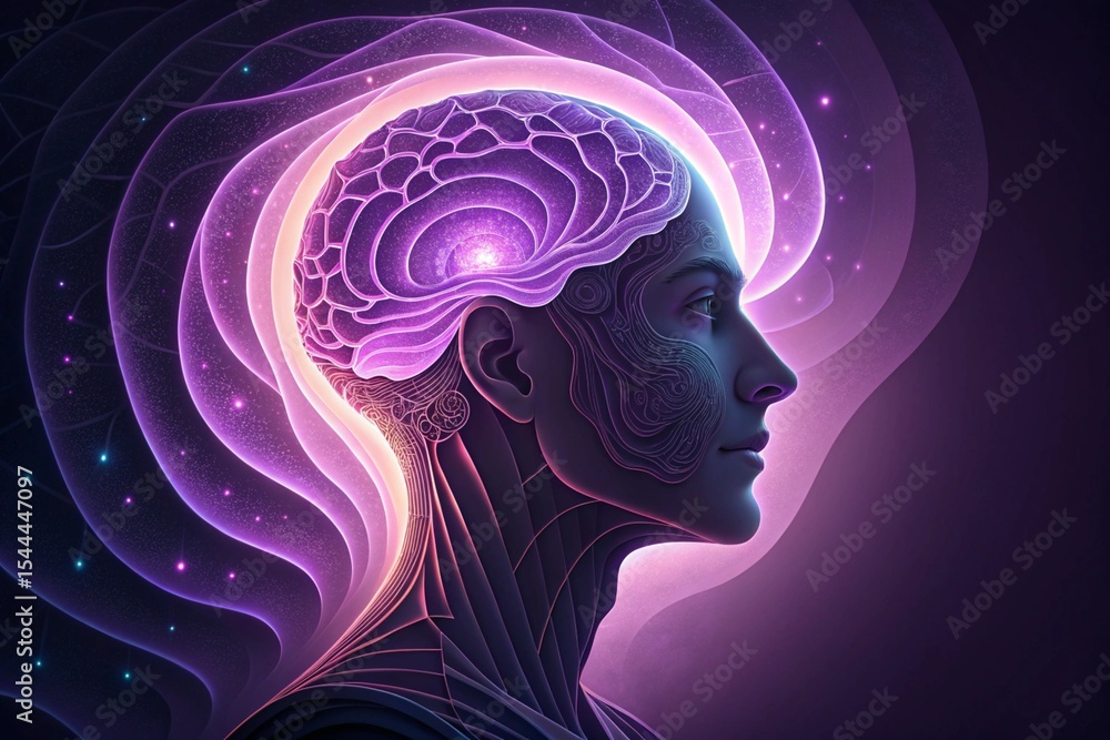 Obraz premium The Mind Bloom – A Surreal Paper Brain