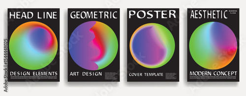 Modern posters . Vector design composition with various geometric shapes . Abstract contemporary art . Vector art ideal for media, ads, covers, brochures, banners. 