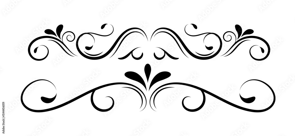 Floral Ornamental dividers hand drawn illustration Floral Ornamental dividers hand drawn illustration