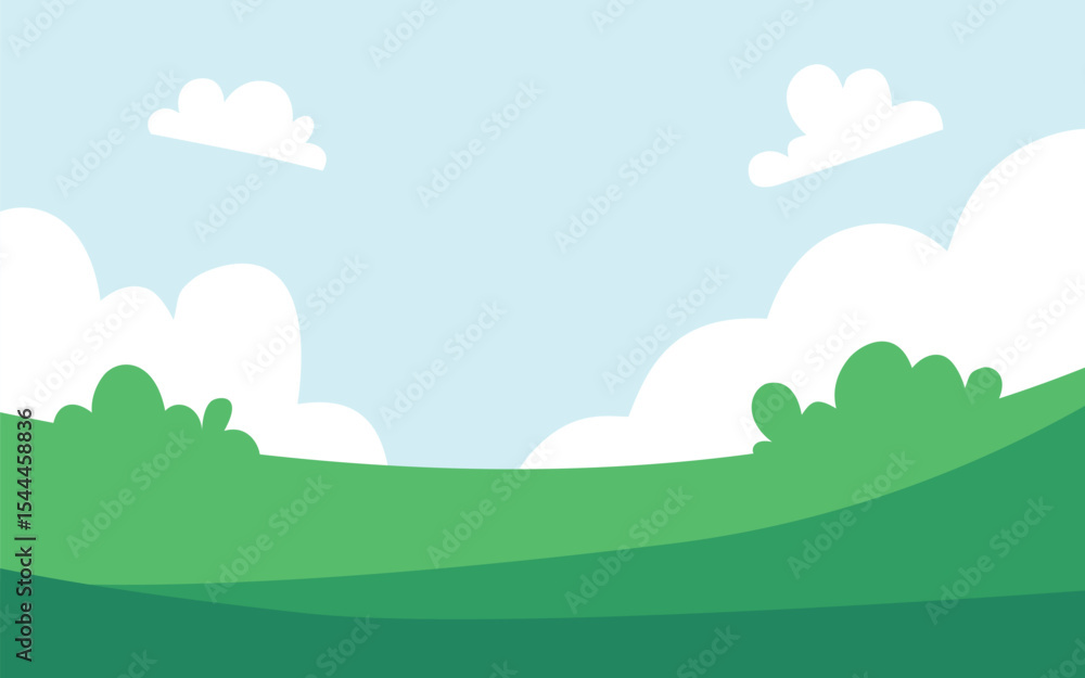 Whispers of the Green Meadow Landscape Illustration Whispers of the Green Meadow Landscape Illustration