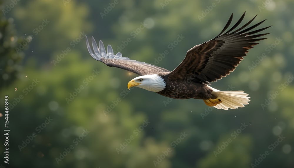 Fototapeta premium Eagle in Flight HD 8K Wallpaper for Majestic Wildlife Photography