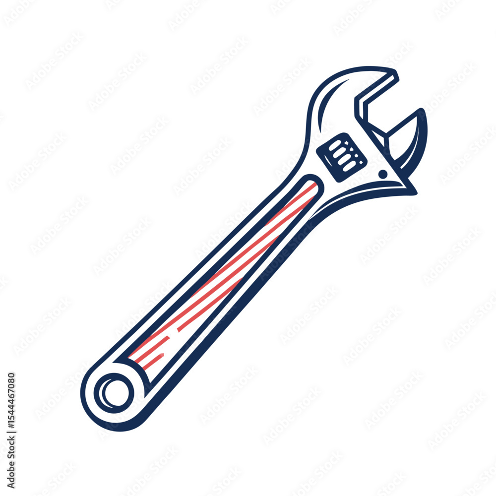 Obraz premium Wrench icon vector. Adobe Illustrator Artwork