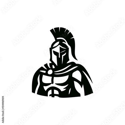 Ancient warrior gladiator helmet logo mascot design for spartan vector battle armor character shield concept drawing greek mythology illustration strong hero combat graphic history art