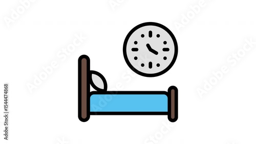 Coffee Break animated icon in filled line style with alpha channel. Perfect for project and Explainer Video