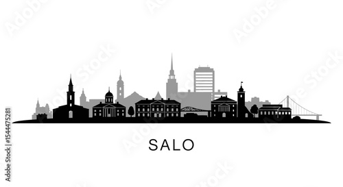 Salo with Finland Skyline Silhouette, and Cityscape.