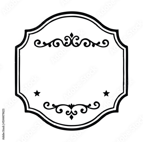 A stylish and artistic abstract floral frame featuring flowing lines and organic shapes, combining floral motifs with modern design elements. Perfect for invitations, branding, packaging, or decorativ