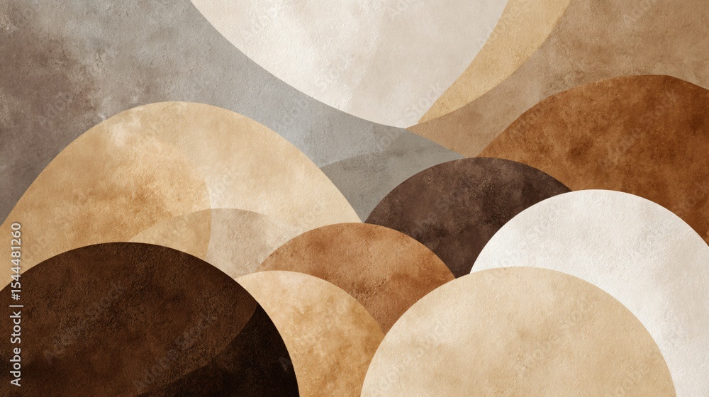 Abstract Earthy Artwork Showcasing Layered Semi Circles Creating A Relaxing Bohemian Inspired Abstract Earthy Artwork Showcasing Layered Semi Circles Creating A Relaxing Bohemian Inspired