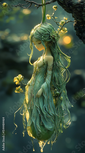 Nareephol fruit of a maiden is shaped like a beautiful young woman a mythical tree bearing fruits in the shape of a girl in the legendary Himavanta forest