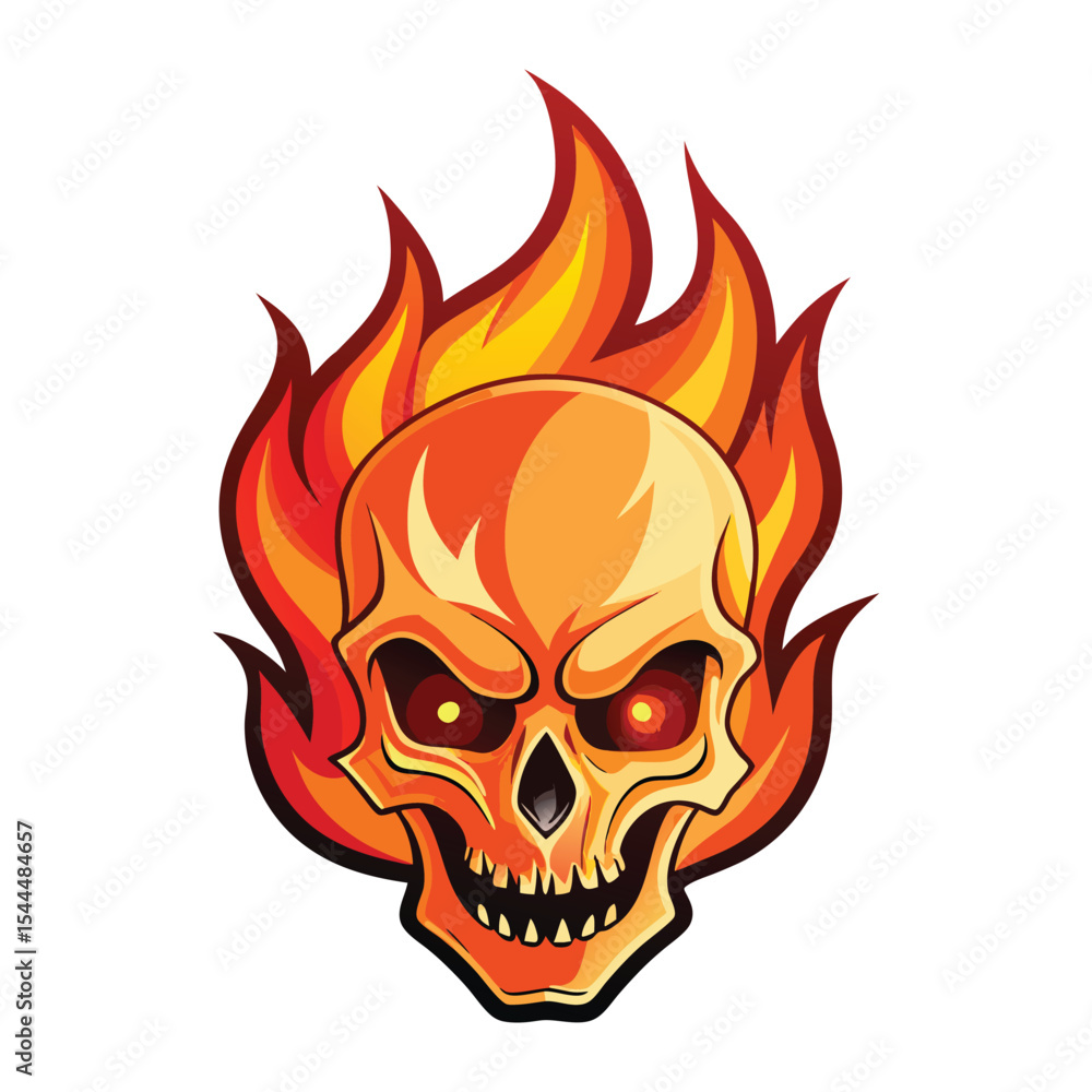 Flaming skull Flaming skull