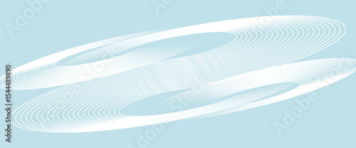 Modern abstract background. Glossy white gradient circle lines. Minimal geometric pattern.