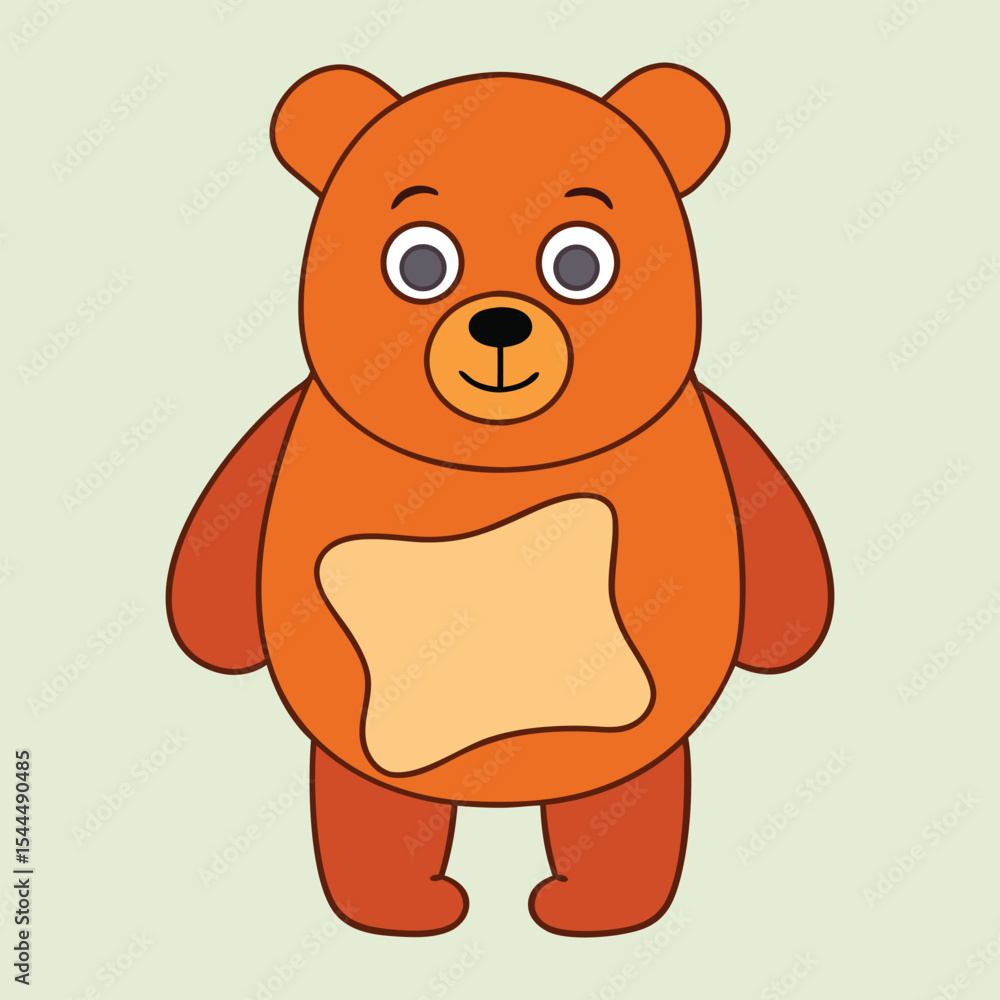 Fototapeta premium Cute bear holding a pillow cartoon vector illustration.