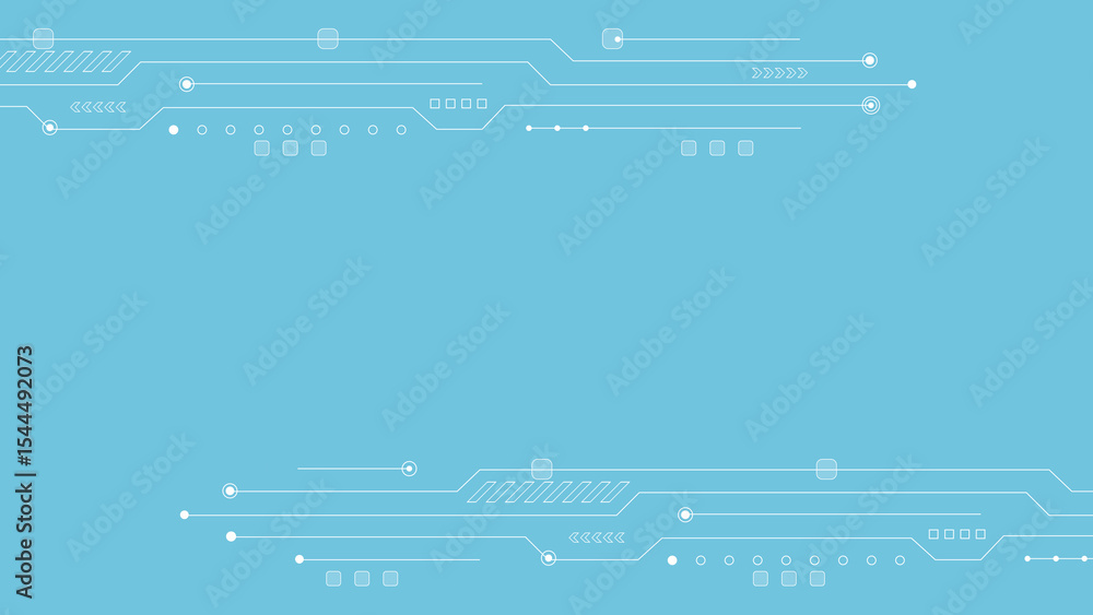 Naklejka premium テクノロジー、IT、電子回路などをイメージした抽象的なイラスト